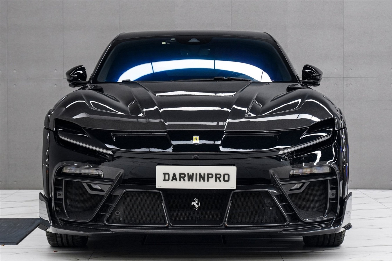 DarwinPro Aerodynamics DarwinPRO Purosangue F175 Partial Carbon Fiber Front Bumper And Hood DarwinPRO iMP Design for