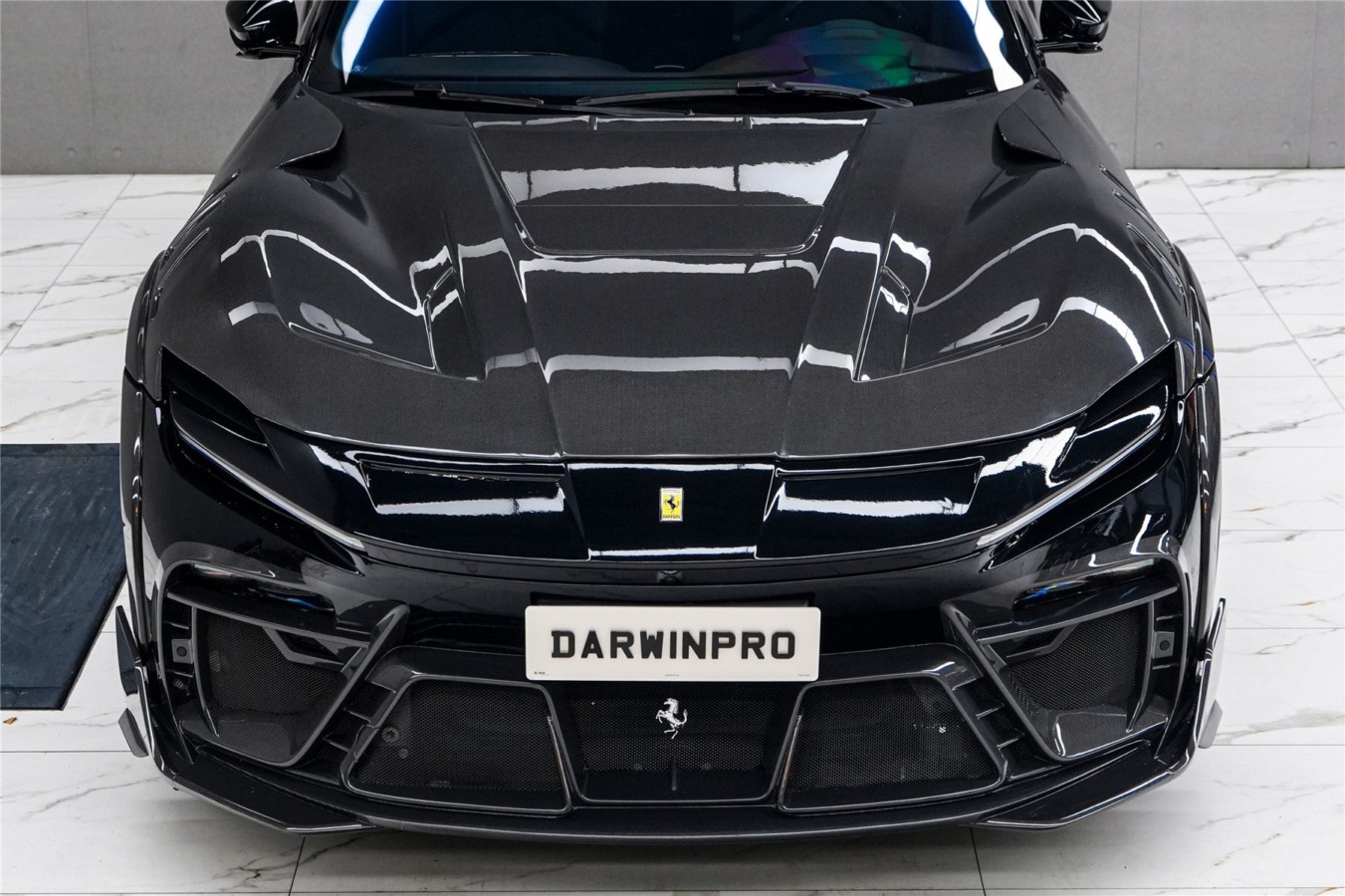 DarwinPRO 2023-UP Ferrari Purosangue F175 Partial Carbon Fiber Front Bumper And Hood DarwinPRO iMP Design - FF Performance