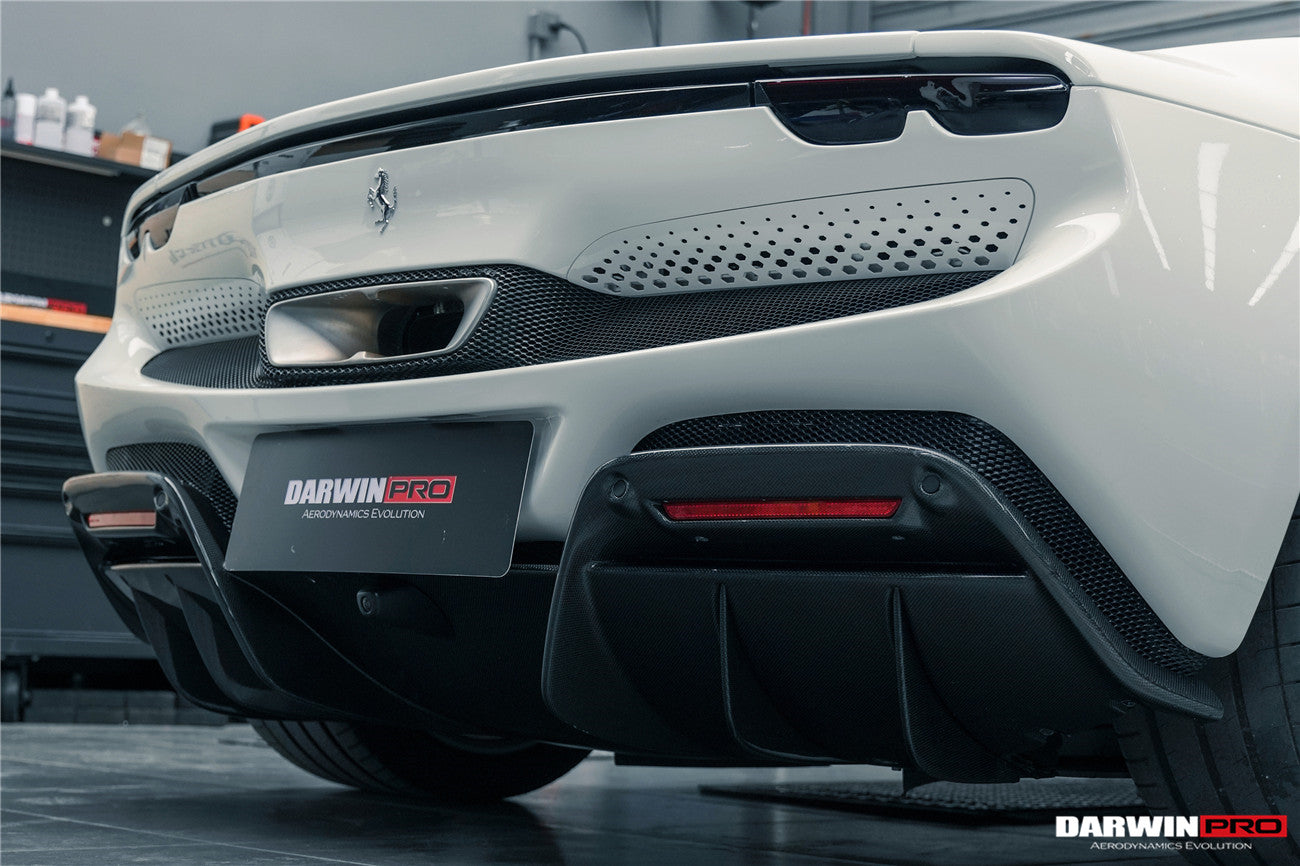 2022-2026 Ferrari 296 GTB & GTS (Type F171) OE Style Carbon Fiber Rear Bumper w/ Diffuser - view 4