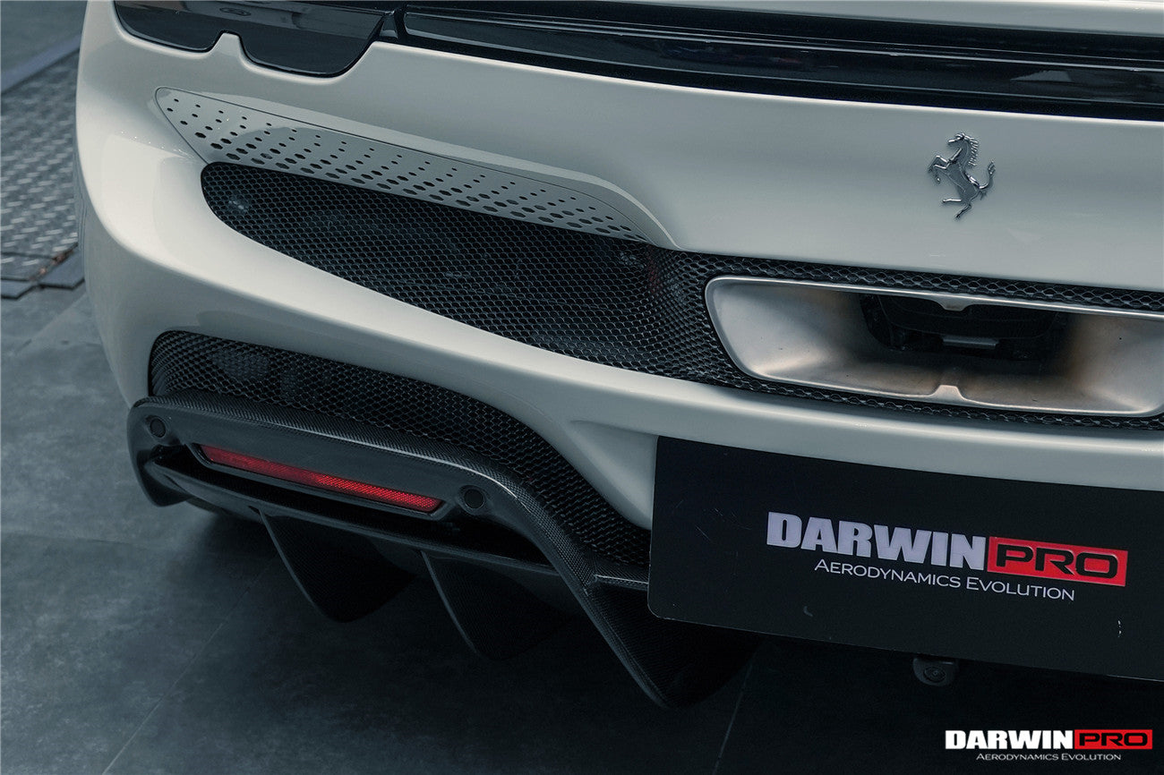 2022-2026 Ferrari 296 GTB & GTS (Type F171) OE Style Carbon Fiber Rear Bumper w/ Diffuser - detail 2