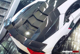 DarwinPRO 2011-2016 Lamborghini Aventador LP700 Coupe BKSS Style Carbon Fiber Engine Trunk - image 3