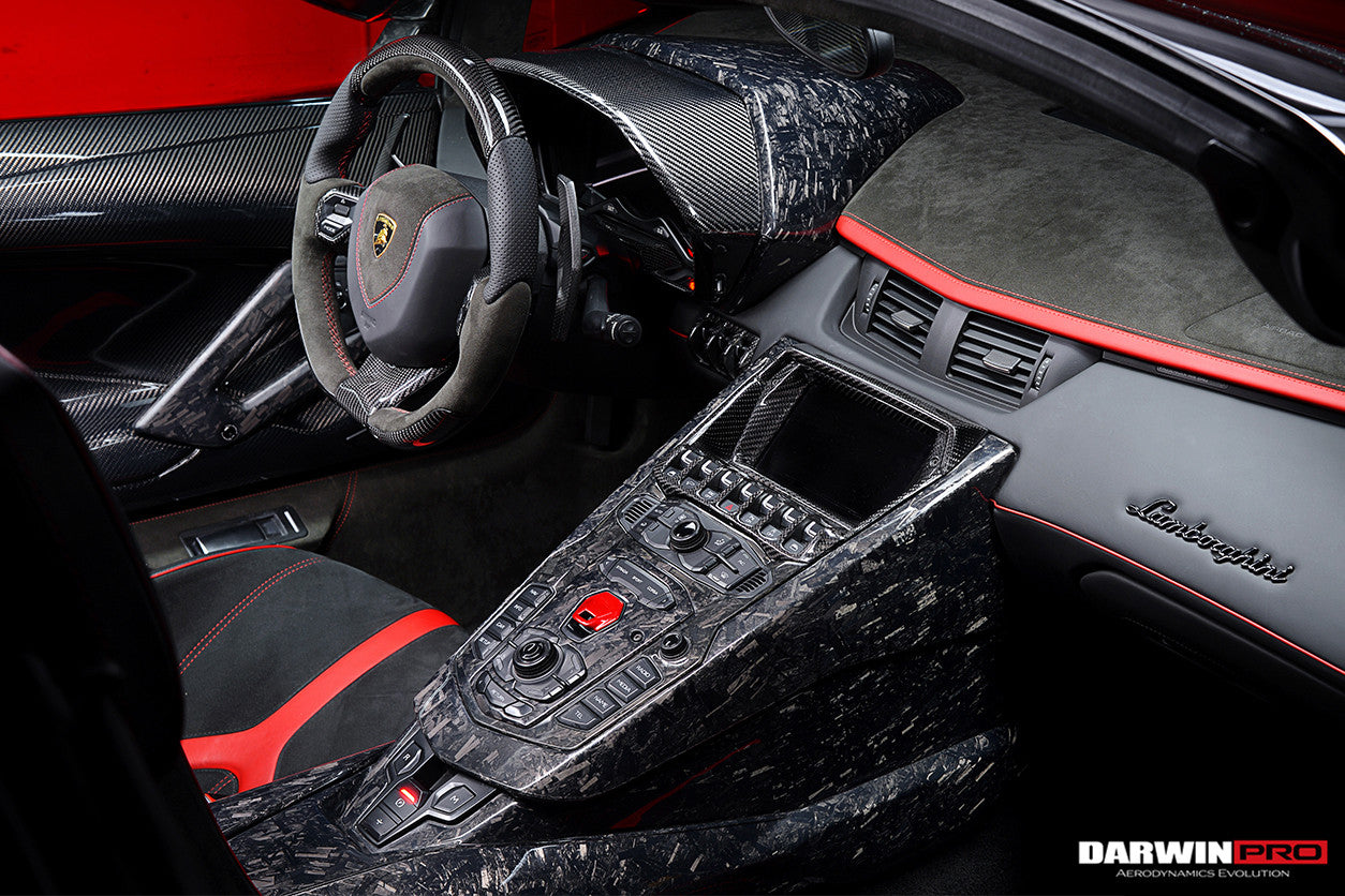 DarwinPro Aerodynamics DarwinPRO Aventador LP700 LP720 LP750 SV Coupe Roadster Dry Carbon Fiber Center Console Panel