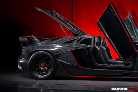 DarwinPRO 2013-2016 Lamborghini Aventador LP700 LP740 Roadster Carbon Fiber Rear Intake Panel - image 4