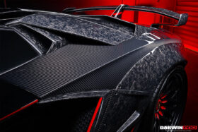 DarwinPRO 2013-2016 Lamborghini Aventador LP700 LP740 Roadster Carbon Fiber Rear Intake Panel - image 2