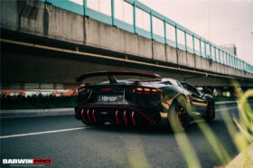 DarwinPRO 2011-2016 Lamborghini Aventador LP700 Roadster SV-BKSSII Style Engine Hood And Wing - image 7