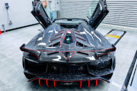 DarwinPRO 2011-2016 Lamborghini Aventador LP700 Roadster SV-BKSSII Style Engine Hood And Wing - image 1