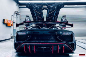 DarwinPRO 2011-2016 Lamborghini Aventador LP700 Roadster SV-BKSSII Style Engine Hood And Wing - image 2