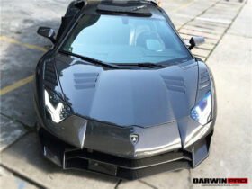 DarwinPRO 2011-2021 Lamborghini Aventador LP700 LP740 Coupe Roadster BKSS Style Carbon Fiber Front Fender - image 5
