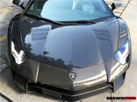 DarwinPRO 2011-2021 Lamborghini Aventador LP700 LP740 Coupe Roadster BKSS Style Carbon Fiber Front Fender - image 7