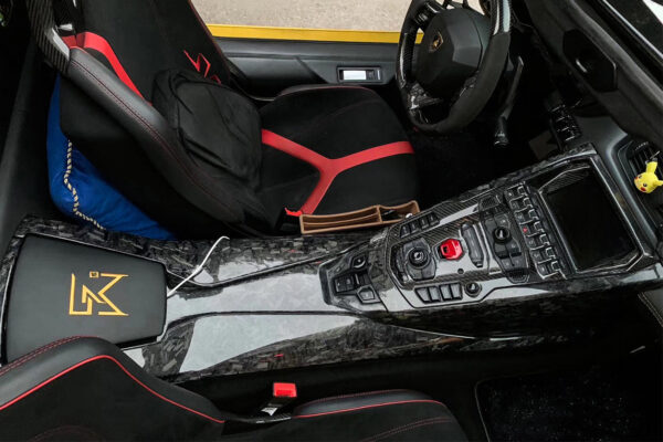 DarwinPRO 2013-2016 Lamborghini Aventador LP700 Roadster Carbon Fiber Center Control Surround Panel