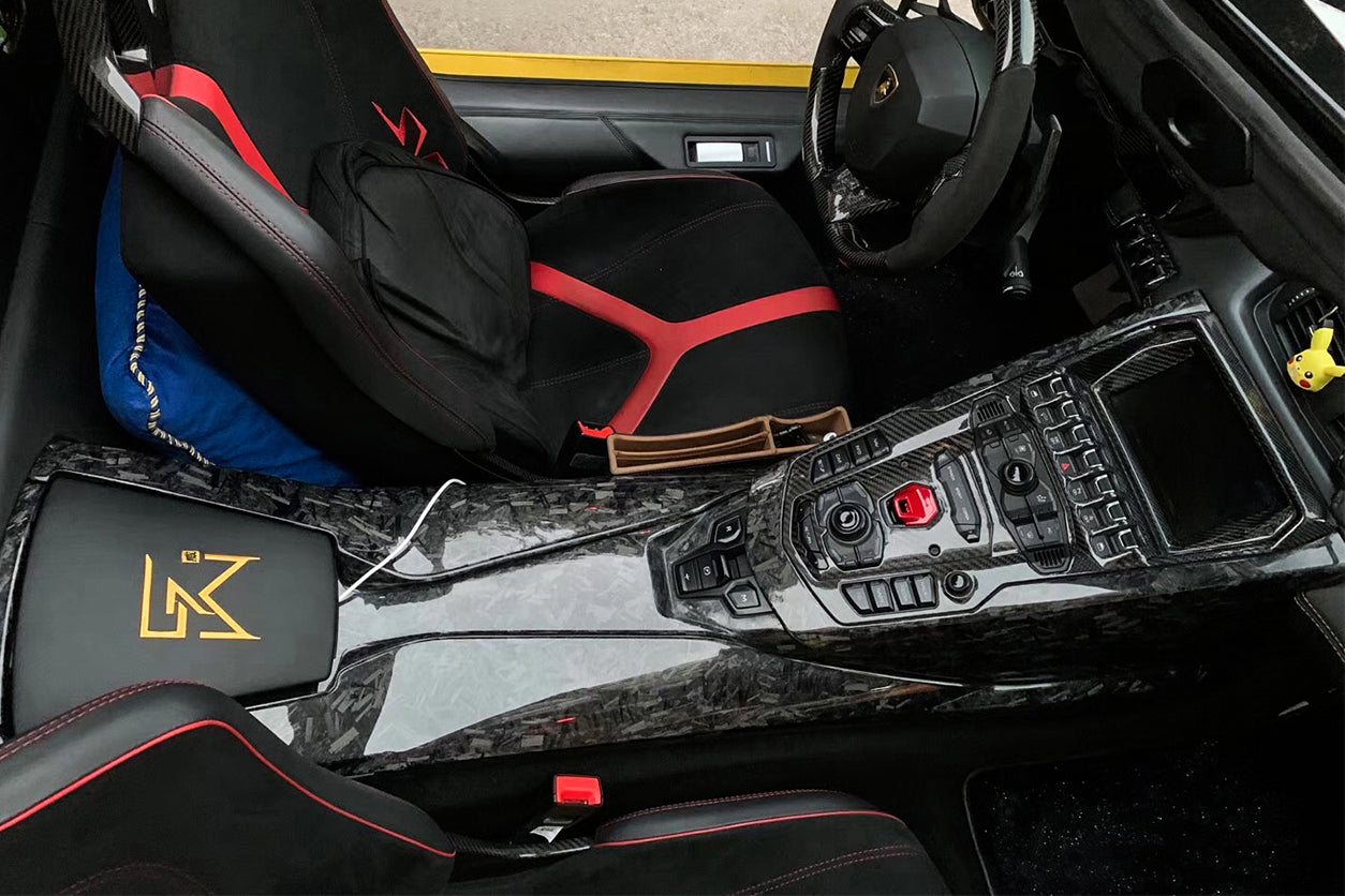 DarwinPRO 2013-2016 Lamborghini Aventador LP700 Roadster Carbon Fiber Center Control Surround Panel