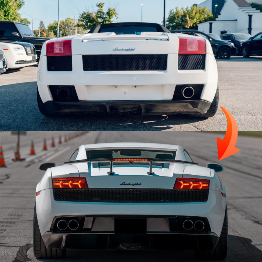 DarwinPro Aerodynamics DarwinPRO Gallardo Pre-LP to LP Tail Light Conversion Mounting Bracket (OEM Style)