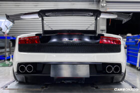 DarwinPRO 2004-2014 Lamborghini Gallardo Carbon Fiber Trunk Spoiler Wing Carbonado (STO) - image 4