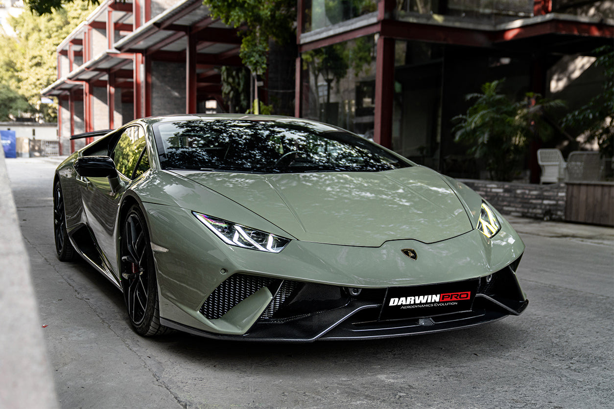 DarwinPRO 2015-2025 Lamborghini Huracan LP610 & LP580 & EVO & Tecnica Performante Style Partial Carbon Front Bumper