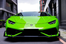 DarwinPRO 2015-2020 Lamborghini Huracan LP610 AO Style Carbon Fiber Front Lip - image 9