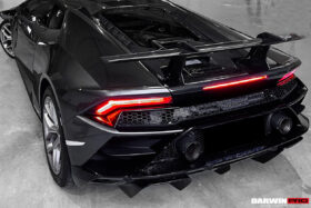 DarwinPRO 2015-2023 Lamborghini Huracan LP610 & LP580 & EVO Coupe Performante Style Carbon Fiber Spoiler Wing and Engine Hood - image 5