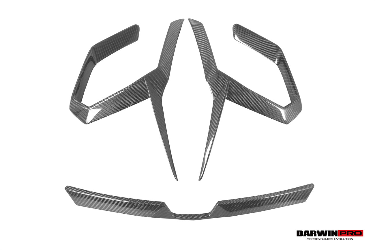 DarwinPro Aerodynamics DarwinPRO URUS iMP Design Carbon Fiber Front Bumper Vent Trims (For ACC Car Only) - Image 2