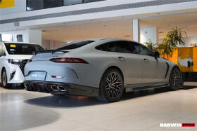 DarwinPRO 2019-2024 Mercedes Benz AMG GT50 GT53 GT43 4Door Coupe X290 IMP Performance Rear Diffuser With Reflector Panels & Exhaust tips - image 2