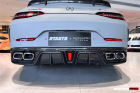 DarwinPRO 2019-2024 Mercedes Benz AMG GT50 GT53 GT43 4Door Coupe X290 IMP Performance Rear Diffuser With Reflector Panels & Exhaust tips - image 5