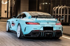 DarwinPRO 2017-2021 Mercedes Benz AMG GTC Partial Carbon Fiber Rear Bumper With Exhasust tips DarwinPRO IMPII Design - image 1