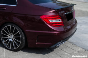 DarwinPRO 2008-2014 Mercedes Benz C Class W204 P Style Rear Bumper with Exhaust tips - image 6