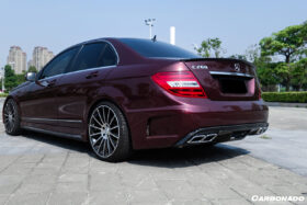 DarwinPRO 2008-2014 Mercedes Benz C Class W204 P Style Rear Bumper with Exhaust tips - image 3