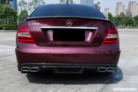 DarwinPRO 2008-2014 Mercedes Benz C Class W204 P Style Rear Bumper with Exhaust tips - image 2