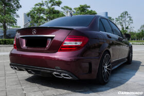 DarwinPRO 2008-2014 Mercedes Benz C Class W204 P Style Rear Bumper with Exhaust tips - image 4