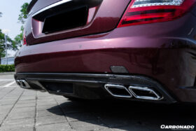 DarwinPRO 2008-2014 Mercedes Benz C Class W204 P Style Rear Bumper with Exhaust tips - image 5
