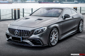 DarwinPRO 2018-2021 Mercedes Benz C217 S63 & S65 AMG Coupe BKSS Style Carbon Fiber Front Lip - image 2