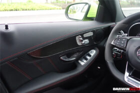 DarwinPRO 2015-2021 Mercedes Benz W205 C63 S AMG Sedan Carbon Fiber Interior Door Panel Trim Cover Strip - image 9