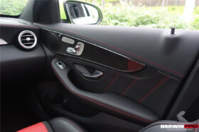 DarwinPRO 2015-2021 Mercedes Benz W205 C Class GLC X253 Carbon Fiber Interior Door Handle Cover Trim - image 5