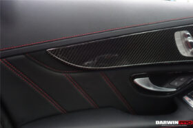 DarwinPRO 2015-2021 Mercedes Benz W205 C63 S AMG Sedan Carbon Fiber Interior Door Panel Trim Cover Strip - image 4