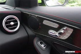 DarwinPRO 2015-2021 Mercedes Benz W205 C63 S AMG Sedan Carbon Fiber Interior Door Panel Trim Cover Strip - image 5