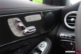 DarwinPRO 2015-2021 Mercedes Benz W205 C63 S AMG Sedan Carbon Fiber Interior Door Panel Trim Cover Strip - image 3