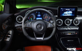DarwinPRO 2015-2021 Mercedes Benz W205 C63 AMG Carbon Fiber Interior Steering wheel Trim - image 2