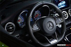 DarwinPRO 2015-2021 Mercedes Benz W205 C63 AMG Carbon Fiber Interior Steering wheel Trim - image 3