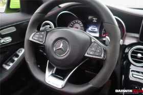 DarwinPRO 2015-2021 Mercedes Benz W205 C63 AMG Carbon Fiber Interior Steering wheel Trim - image 4