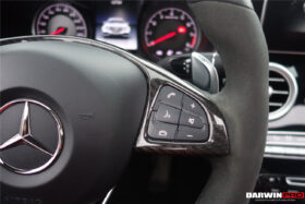 DarwinPRO 2015-2021 Mercedes Benz W205 C63 AMG Carbon Fiber Interior Steering wheel Trim - image 6
