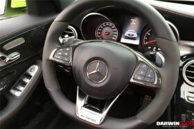 DarwinPRO 2015-2021 Mercedes Benz W205 C63 AMG Carbon Fiber Interior Steering wheel Trim - image 9