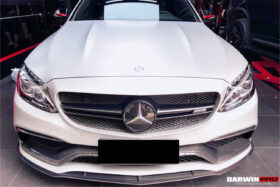DarwinPRO 2015-2023 Mercedes Benz W205 C63 S AMG Carbon Fiber Front Bumper Trim Set (4pcs) - image 2