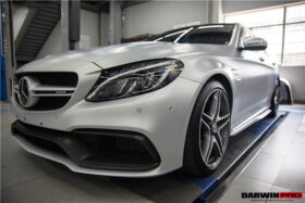 DarwinPRO 2015-2023 Mercedes Benz W205 C63 S AMG Carbon Fiber Front Bumper Trim Set (4pcs) - image 8