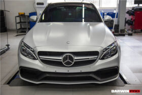 DarwinPRO 2015-2023 Mercedes Benz W205 C63 S AMG Carbon Fiber Front Bumper Trim Set (4pcs) - image 6