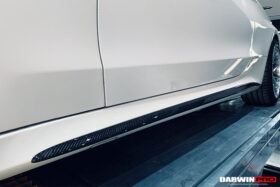 DarwinPRO 2015-2021 Mercedes Benz W205 C63 & S AMG Coupe Carbon Fiber Side Skirts Extension - image 5