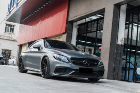 DarwinPRO 2015-2021 Mercedes Benz W205 C63 S AMG Sedan BKSS Style Carbon Fiber Front Lip - image 1