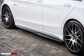 DarwinPRO 2015-2021 Mercedes Benz W205 C63 AMG C43 C Class Sedan Carbon Fiber Side Skirts Extension - image 7
