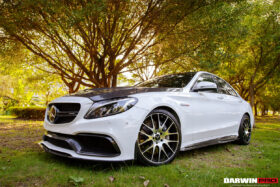DarwinPRO 2015-2021 Mercedes Benz W205 C63 AMG C43 C Class Sedan Carbon Fiber Side Skirts Extension - image 2