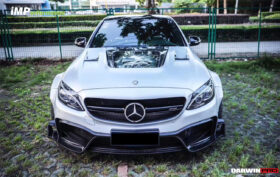 DarwinPRO 2015-2021 Mercedes Benz W205 C63 S AMG Sedan IMP Performance Partial Carbon Fiber front bumper - image 6