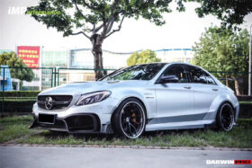 DarwinPRO 2015-2021 Mercedes Benz W205 C63 S AMG Sedan IMP Performance Partial Carbon Fiber front bumper - image 8