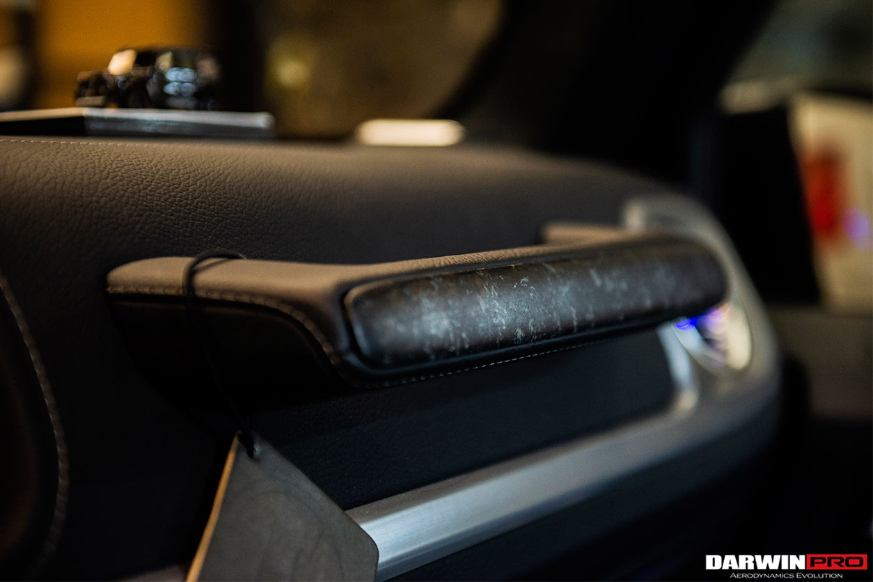 DarwinPro Aerodynamics DarwinPRO Benz G-Wagon W464 Dry Carbon Fiber Co-pilot Handrail Replacement DarwinPRO (OE) Fits G550,